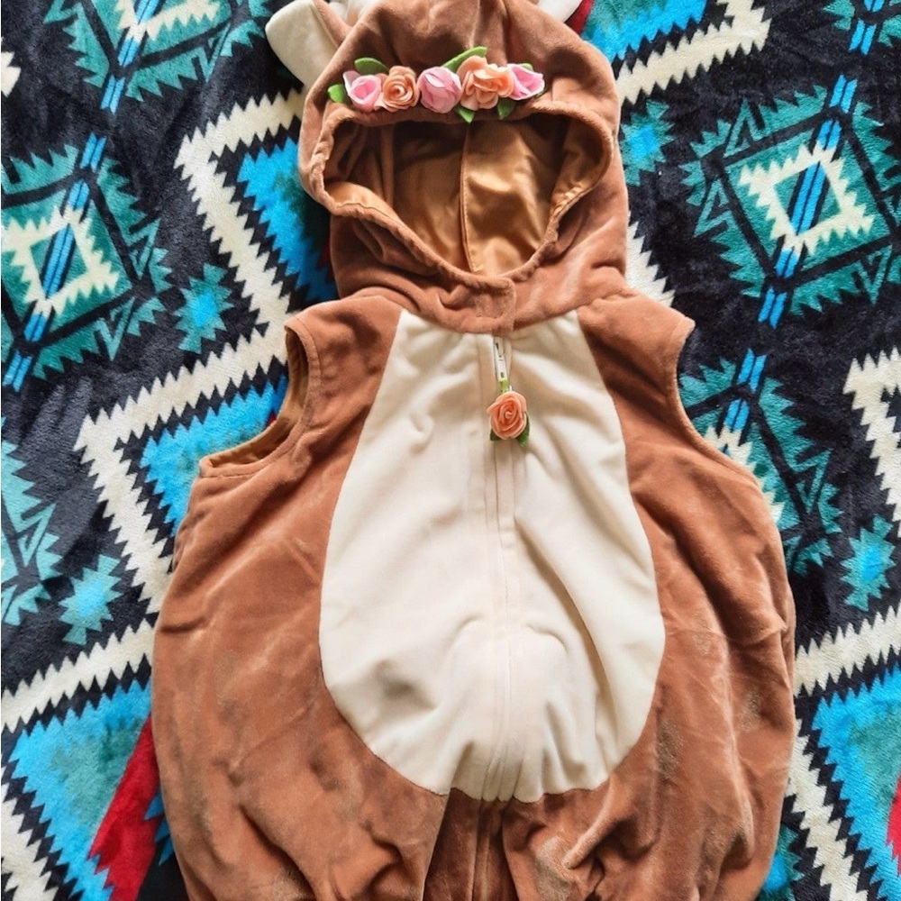 Brown and Cream Hooded Deer Baby Costume